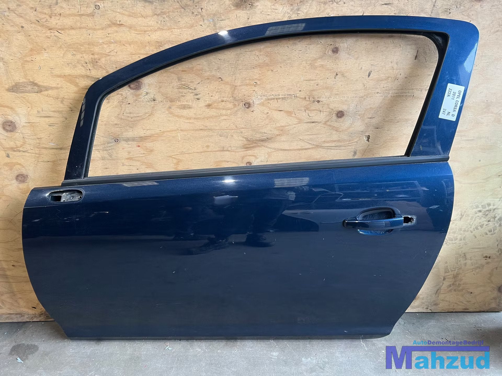 OPEL CORSA D Donker blauw Z22A Links deur portier 2006-2014, Opel Automobile GmbH, Porte, Opel, Bahnhofsplatz 1
65423  Russelsheim am Main, DE