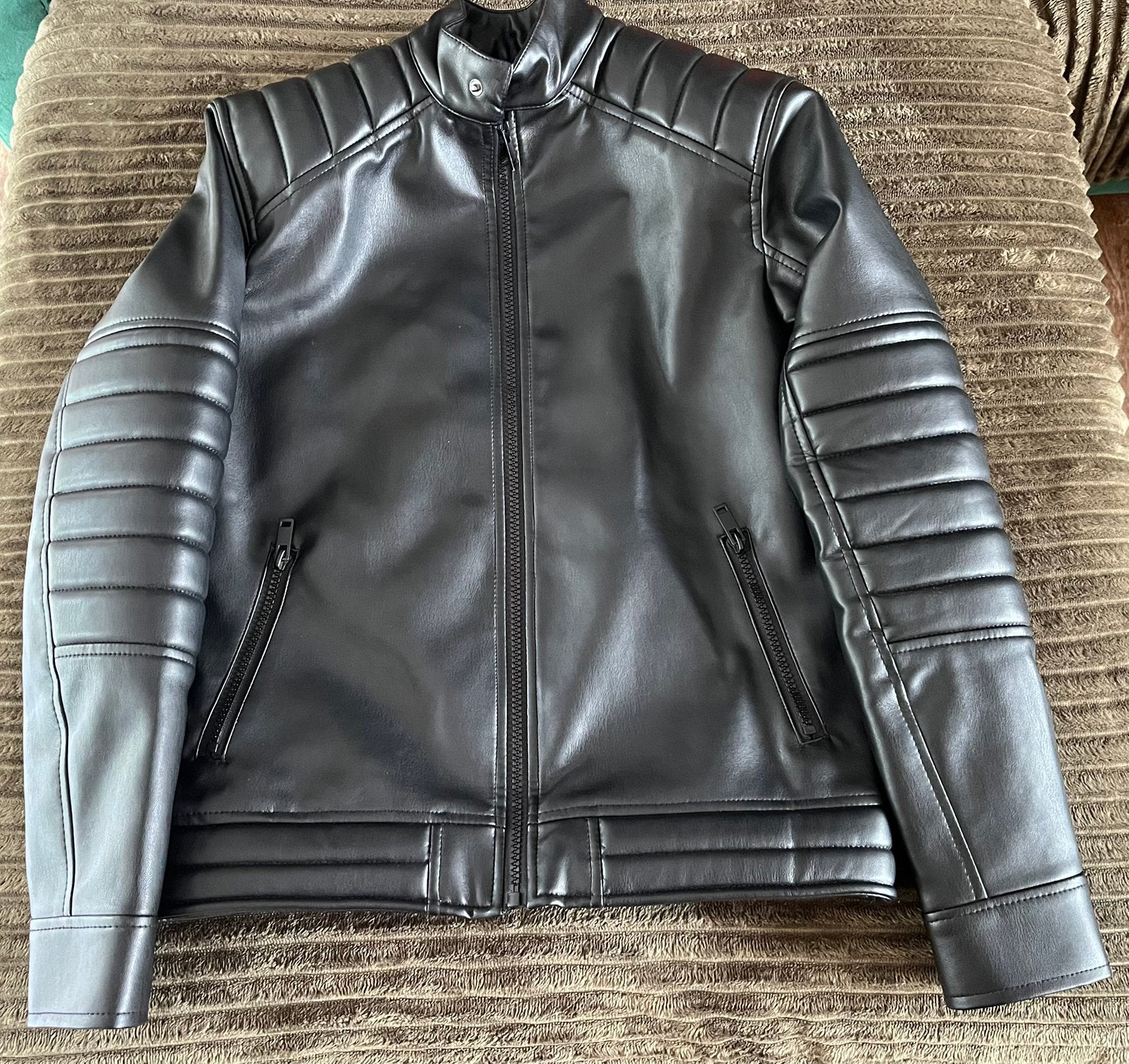 Jas lederlook 158cm, Kinderen en Baby's, Ophalen, Nieuw, Jongen of Meisje, Jas