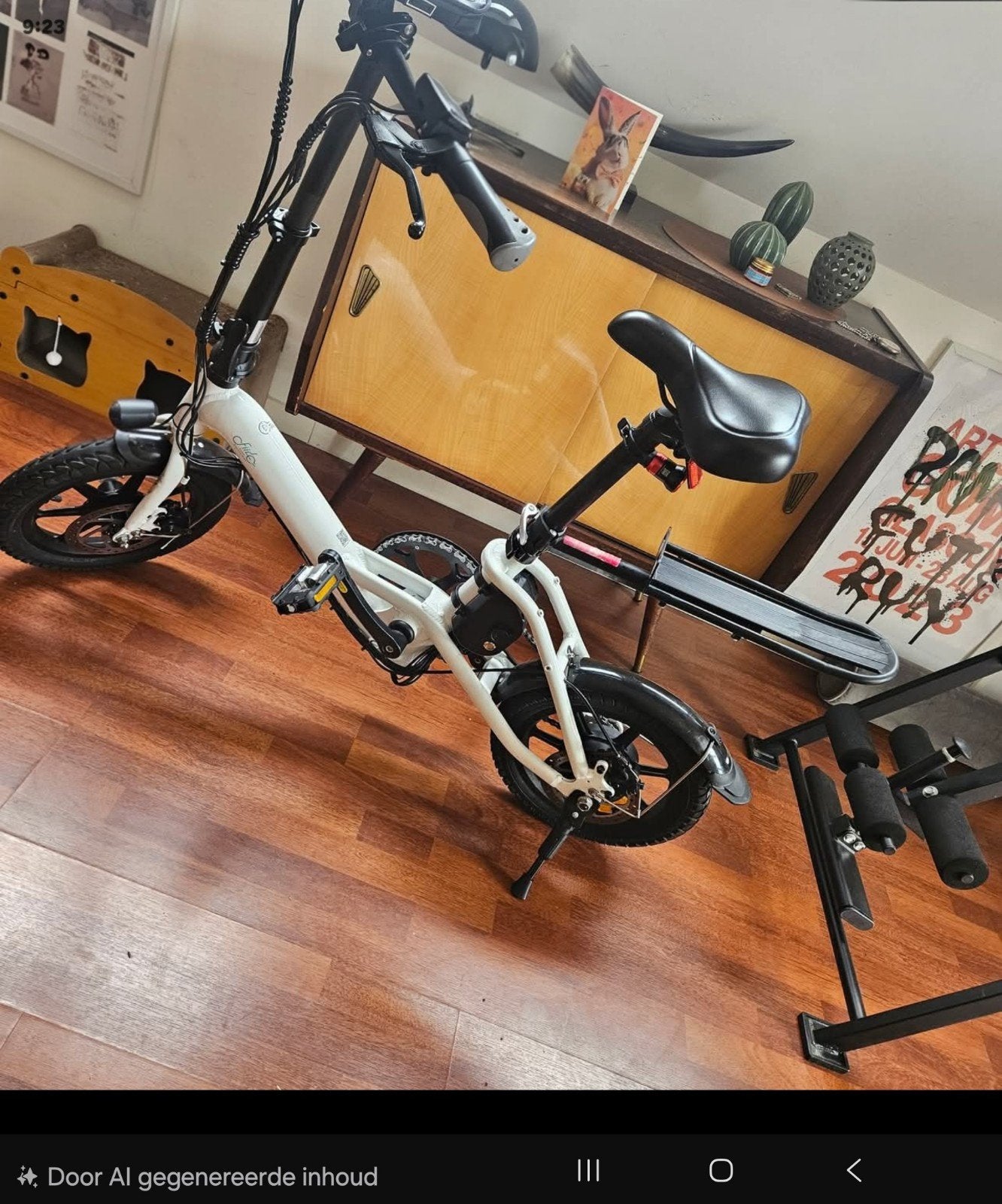 Elektrisch vouwfietsje, Fietsen en Brommers, Ophalen, Gebruikt, Deels opvouwbaar, Schijfrem
