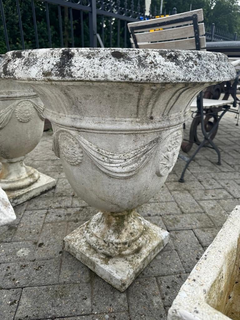 Grote VAAS BLOEMPOT ANTIEKE POT Versailles marmercement, Tuin en Terras, Ophalen, Gebruikt