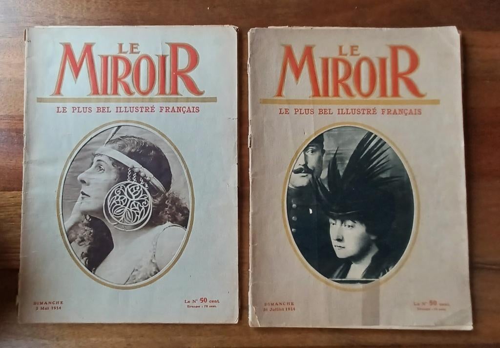 2x 'LE MIROIR' // mei + juli 1914 // Le plus bel illustré //, Enlèvement ou Envoi, Journal ou Magazine