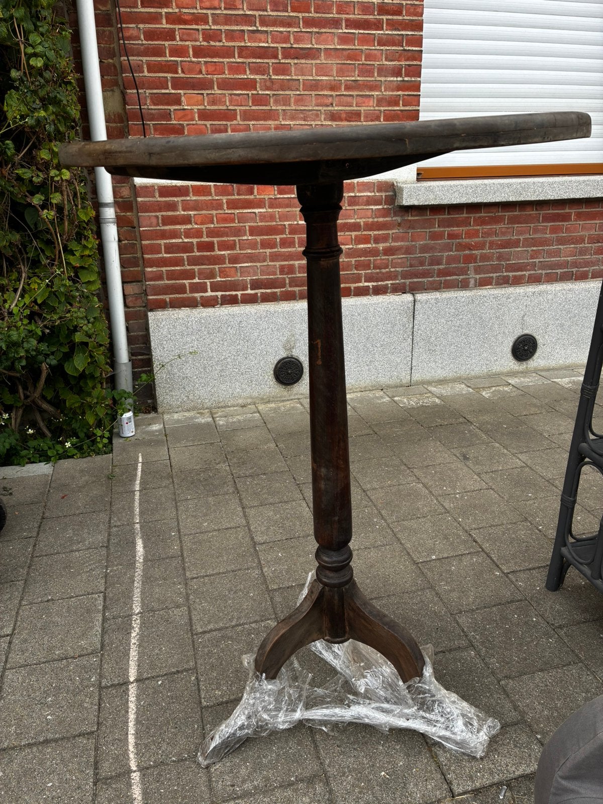 Grote houten bar-/statafel, Ophalen, Gebruikt