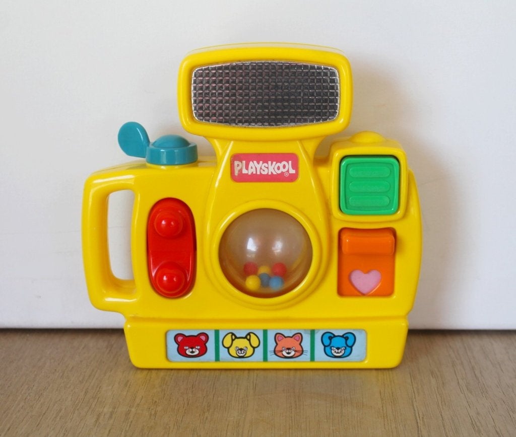 Playskool fototoestel baby busy camera, vintage uit 1989 !, Kinderen en Baby's, Speelgoed | Fisher-Price, Zo goed als nieuw, Speelset