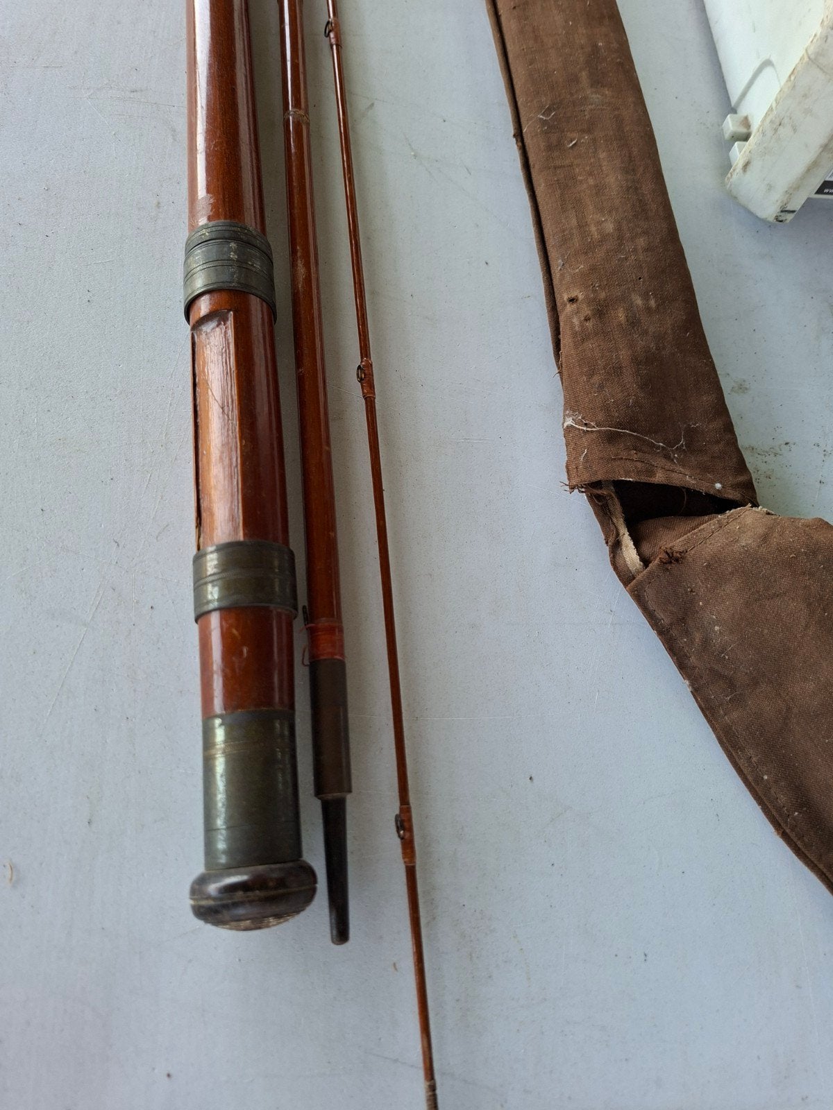 Canne à mouche ancienne en canne fendue, fin du XIXe, début, Enlèvement