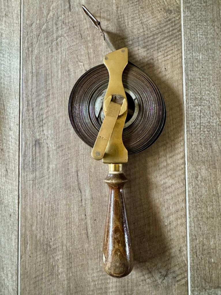 oude rolmeter 25m, Antiek en Kunst, Ophalen of Verzenden