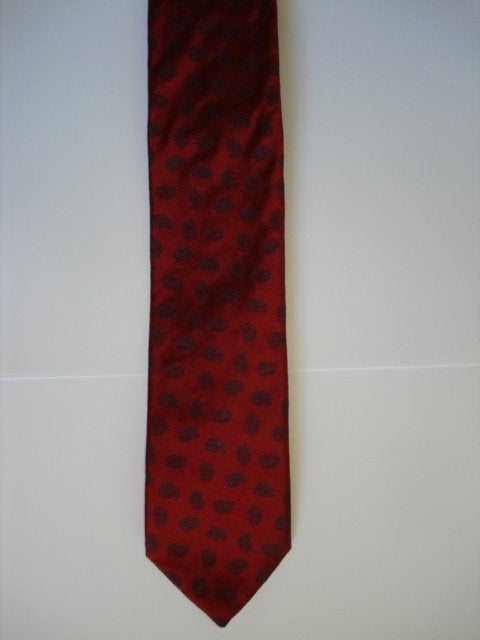 Cravate Paul Zileri Das Cravate bordeaux et cachemire, Rouge, Pal Zileri, À motif, Porté