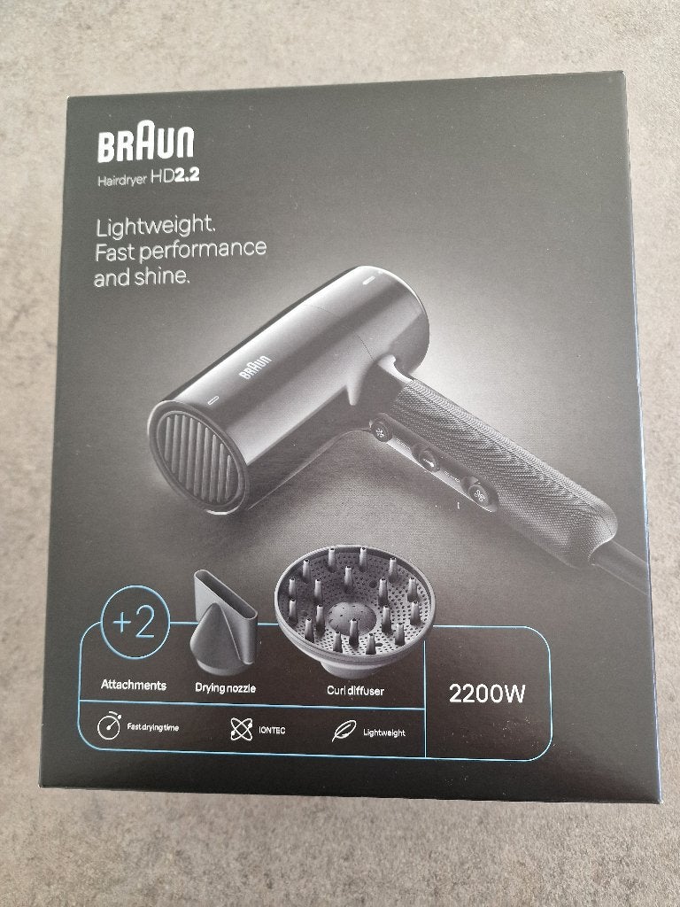 Braun Haardroger HD 2.2 (Nieuw), Ophalen, Nieuw, Haardroger