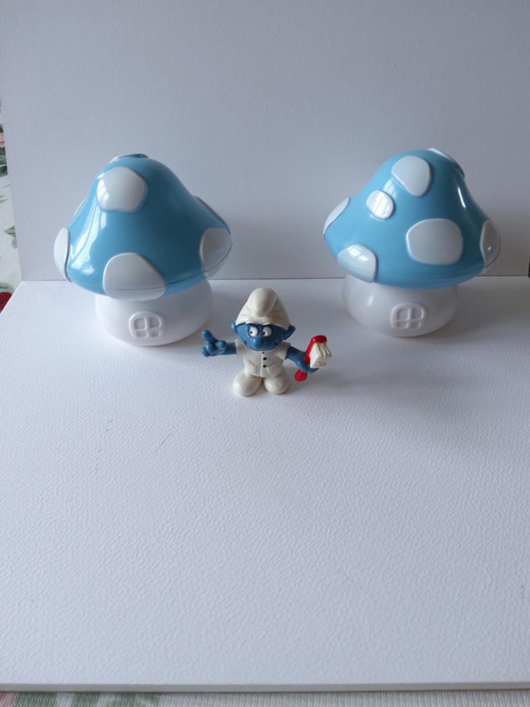 Smurf met tandenborstel, Ophalen of Verzenden, Gebruikt, Poppetje, Figuurtje of Knuffel