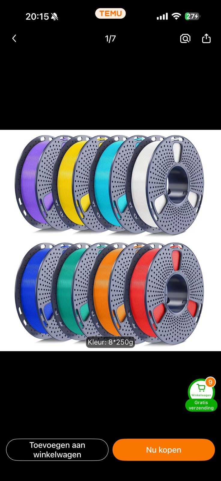 Spoelen voor 3D printer, Informatique & Logiciels, Enlèvement, Comme neuf