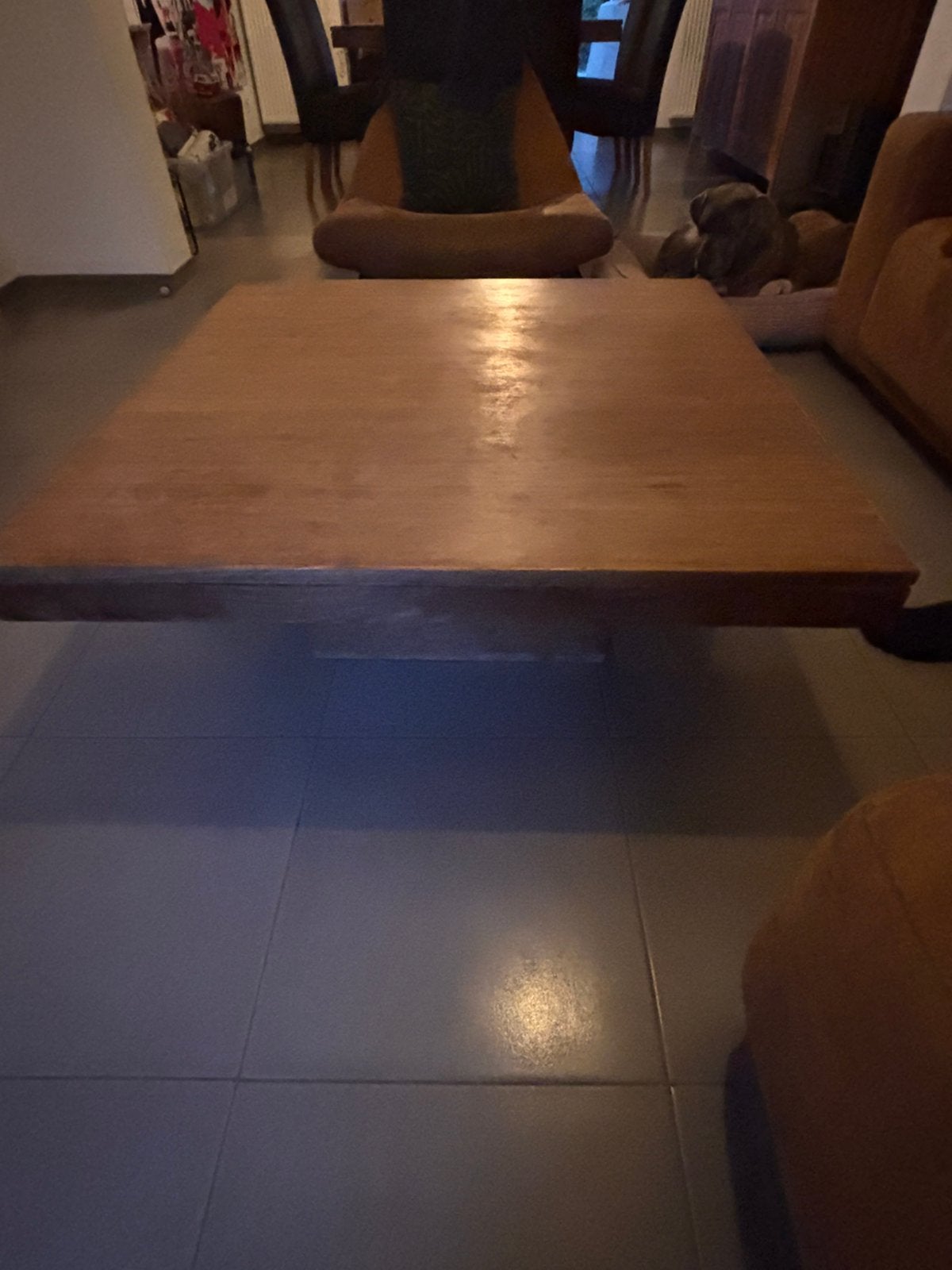 Teak kast met eettafel en salontafel, Huis en Inrichting, Ophalen, Gebruikt