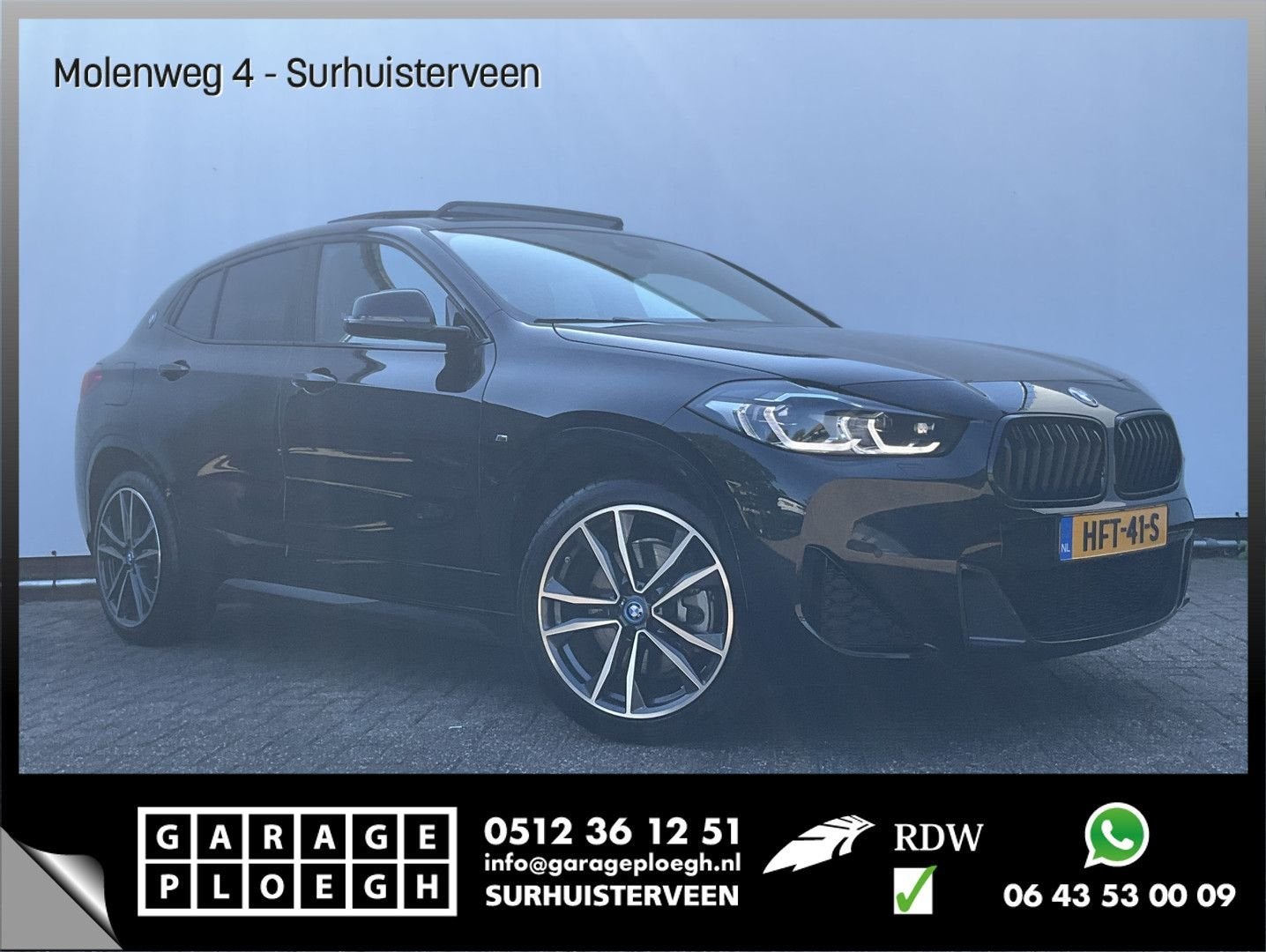 BMW X2 xDrive25e High Executive M-Sport H&K HUD Pano.dak PHE, Auto's, BMW, Automaat, Overige modellen, Spraakbediening, Zwart