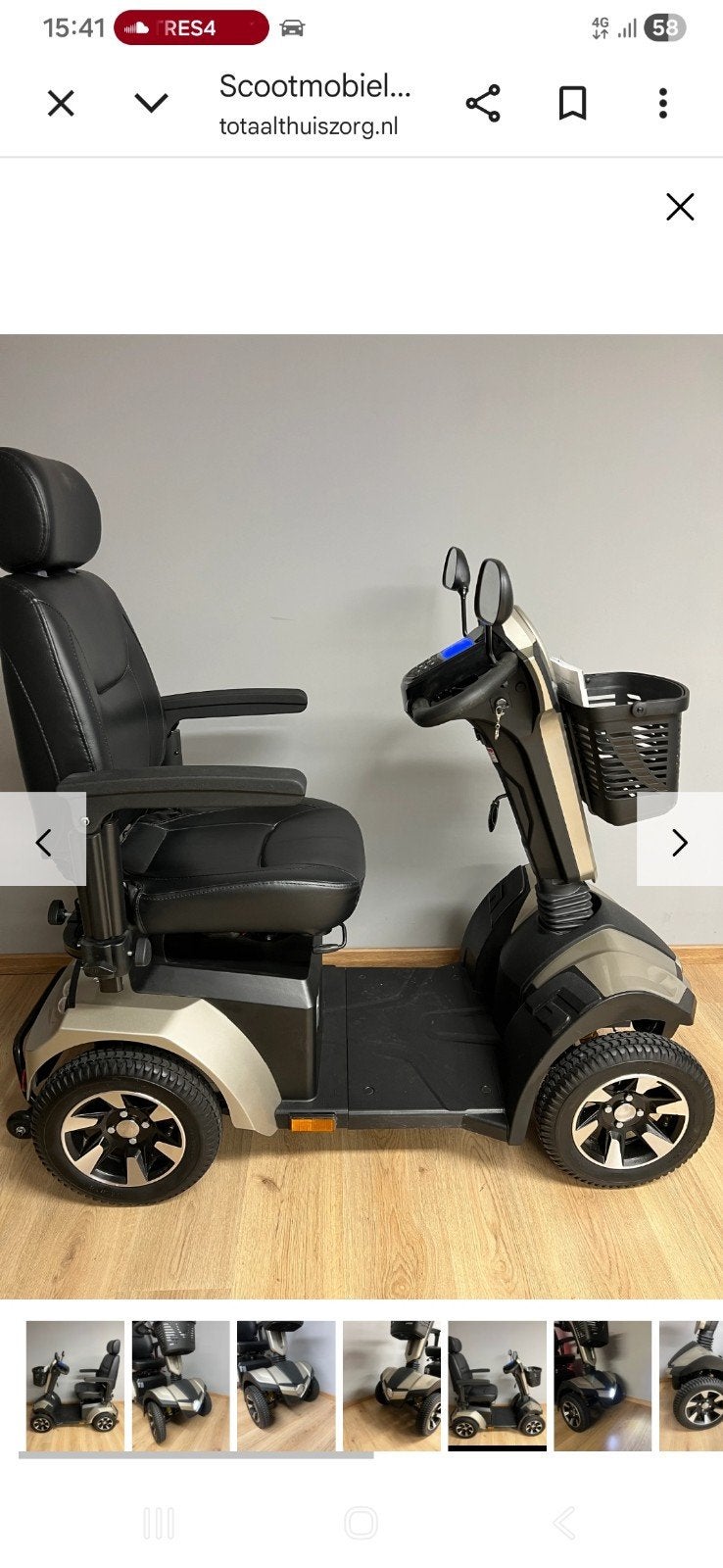 Vermeiren mercurius 4 ltd scootmobil comme neuf, Divers, 36 à 45 km, 16 km/h ou plus, Comme neuf, Enlèvement