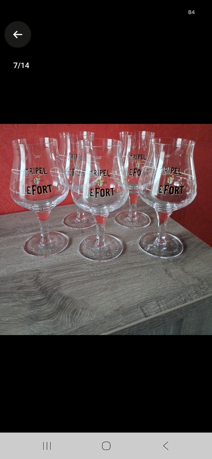Te koop 6 glazen 2.5 € stuk, Ophalen