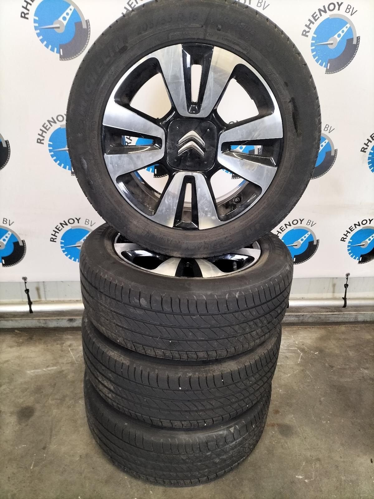 Citroen c3 Velgenset 205/ 55 16  Michelin  9813075077, Pneus et Jantes, 16 pouces, Véhicule de tourisme, Pneus été