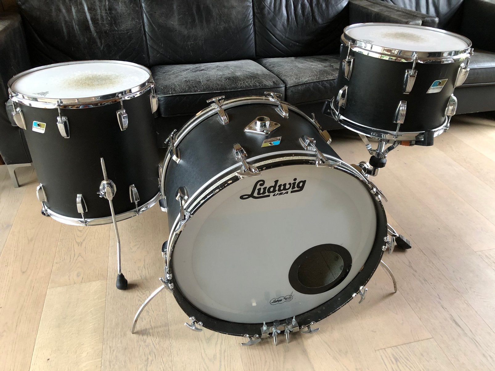 Ludwig Black Panther ‘76 + Vintage drums, Musique & Instruments, Enlèvement, Utilisé, Ludwig