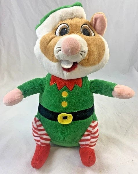 Peluche de Noël AH Hamster Elf Albert Heijn Peluche de Noël, Brun, Hamster, Comme neuf, Petit (moins de 20 cm)