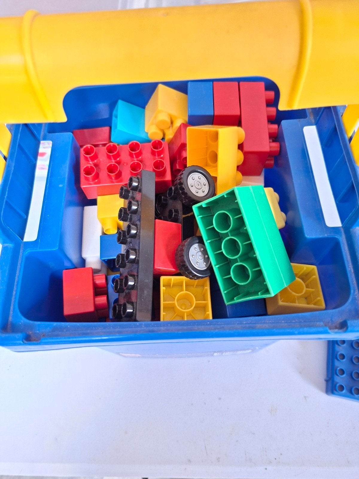 bouwstenen met opbergbox, Kinderen en Baby's, Ophalen, Gebruikt