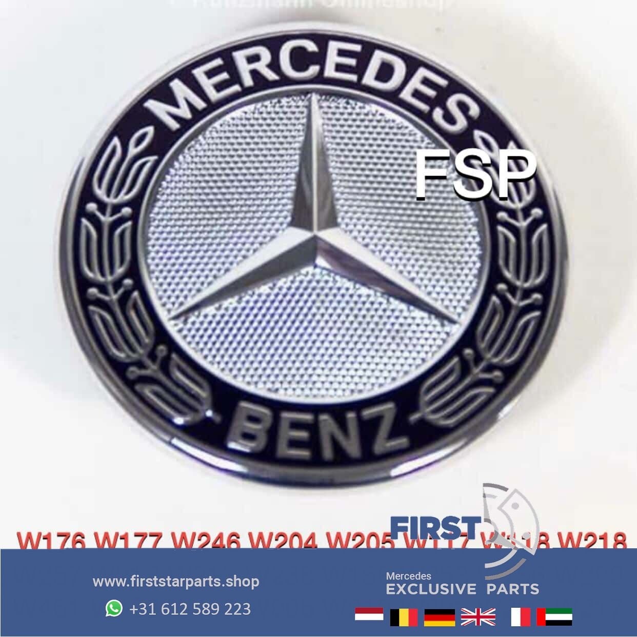 Mercedes MOTORKAP LOGO EMBLEEM W176 W246 W117 W205 W212 W213, Utilisé, -, -, Enlèvement ou Envoi