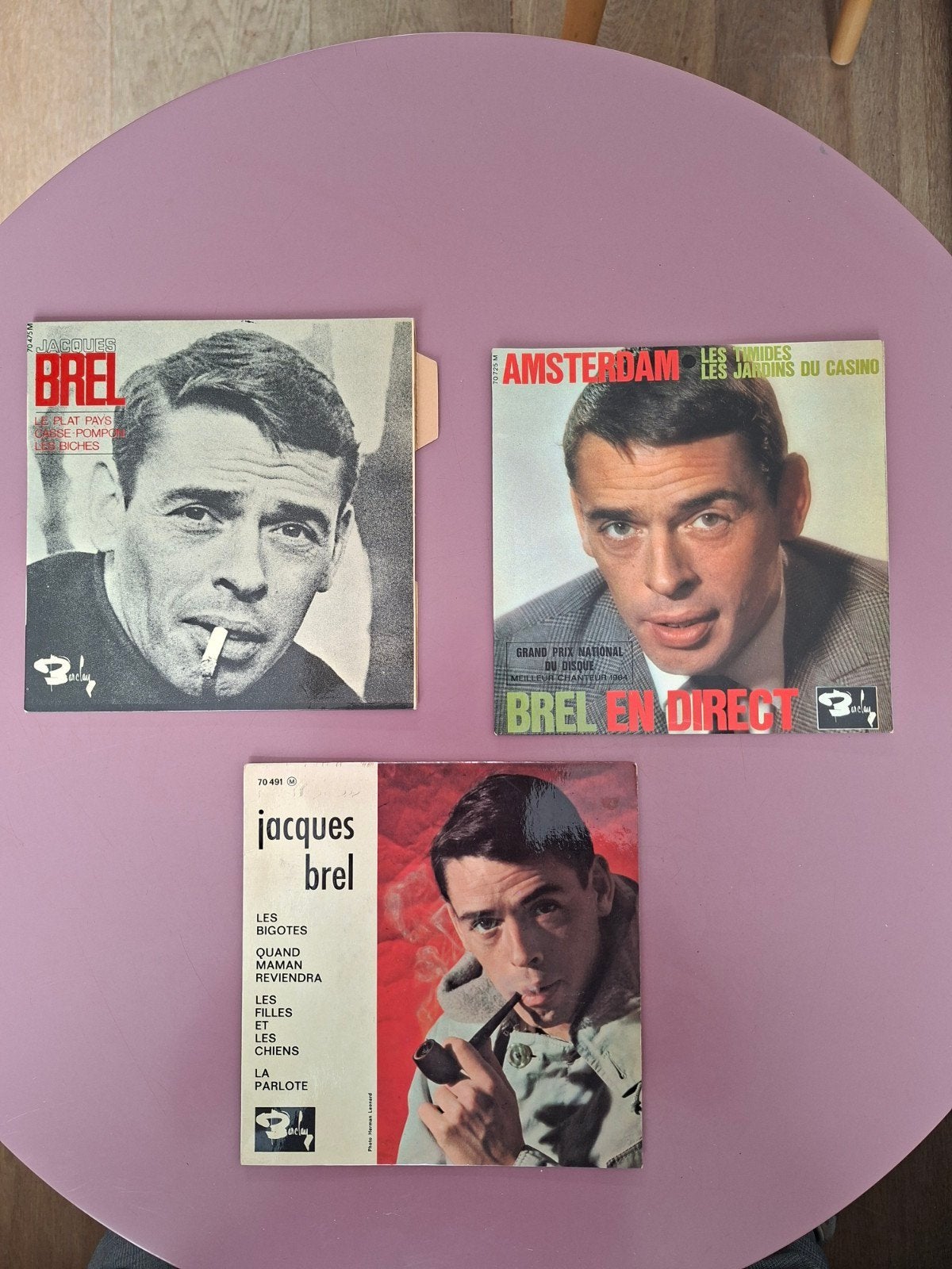 Vinyle - 3 EP de la période Brel 1962-1964, fournis., Enlèvement ou Envoi, Autres genres, Utilisé, EP