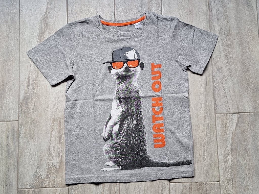★ M128/134 - T-Shirt whatch out JBC, Kinderen en Baby's, Kinderkleding | Maat 128, Ophalen of Verzenden, Zo goed als nieuw, Jongen