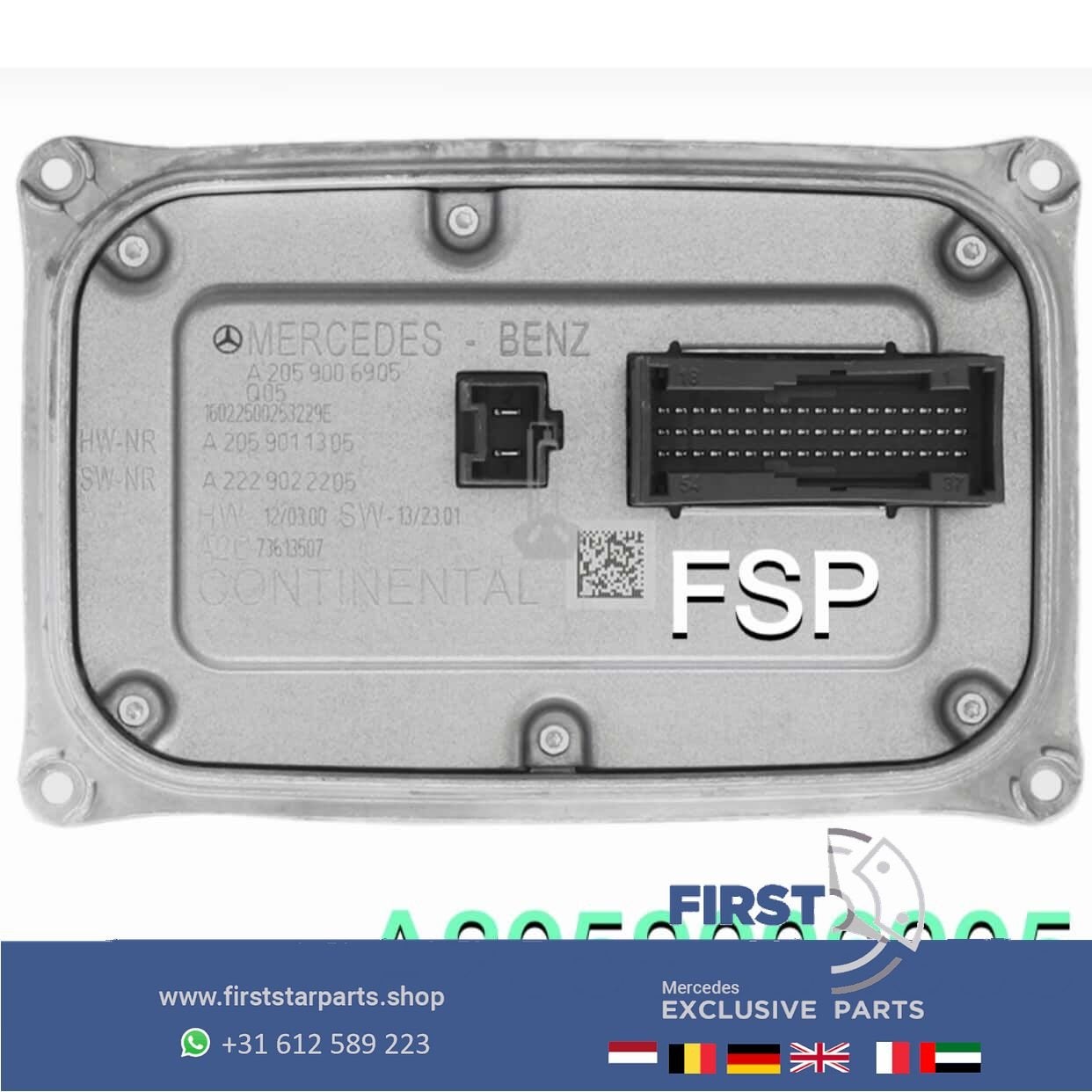 A2059006905 W205 C205 Koplamp Module LED C Klasse 2018 L/R O, Gebruikt, -, Ophalen of Verzenden, -