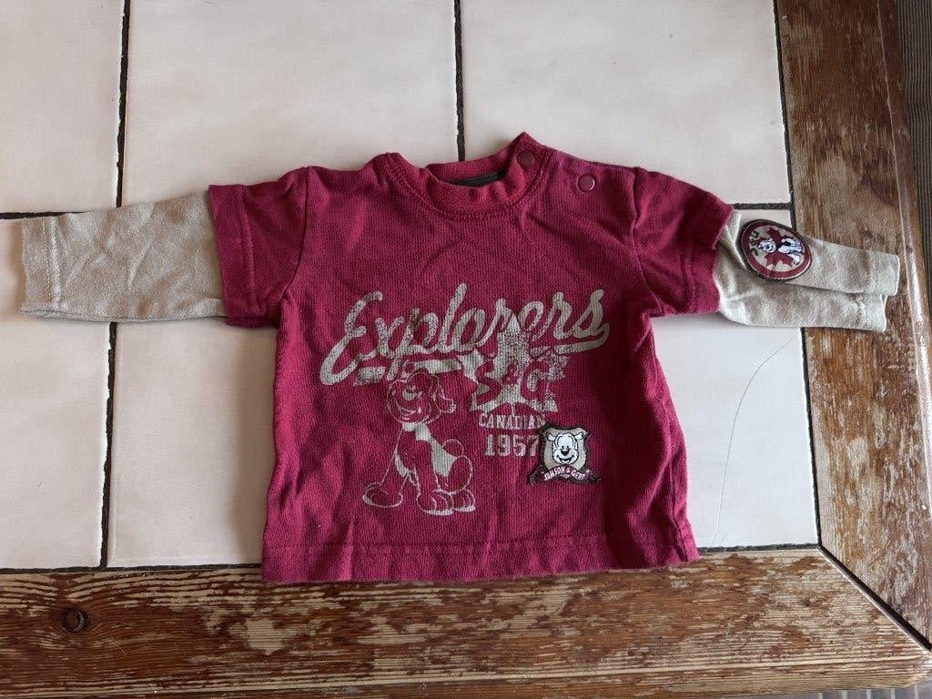 Vintage Samson & Gert T-shirt roze – lange mouwen, Verzamelen, Ophalen, Gebruikt, Tv, Kleding
