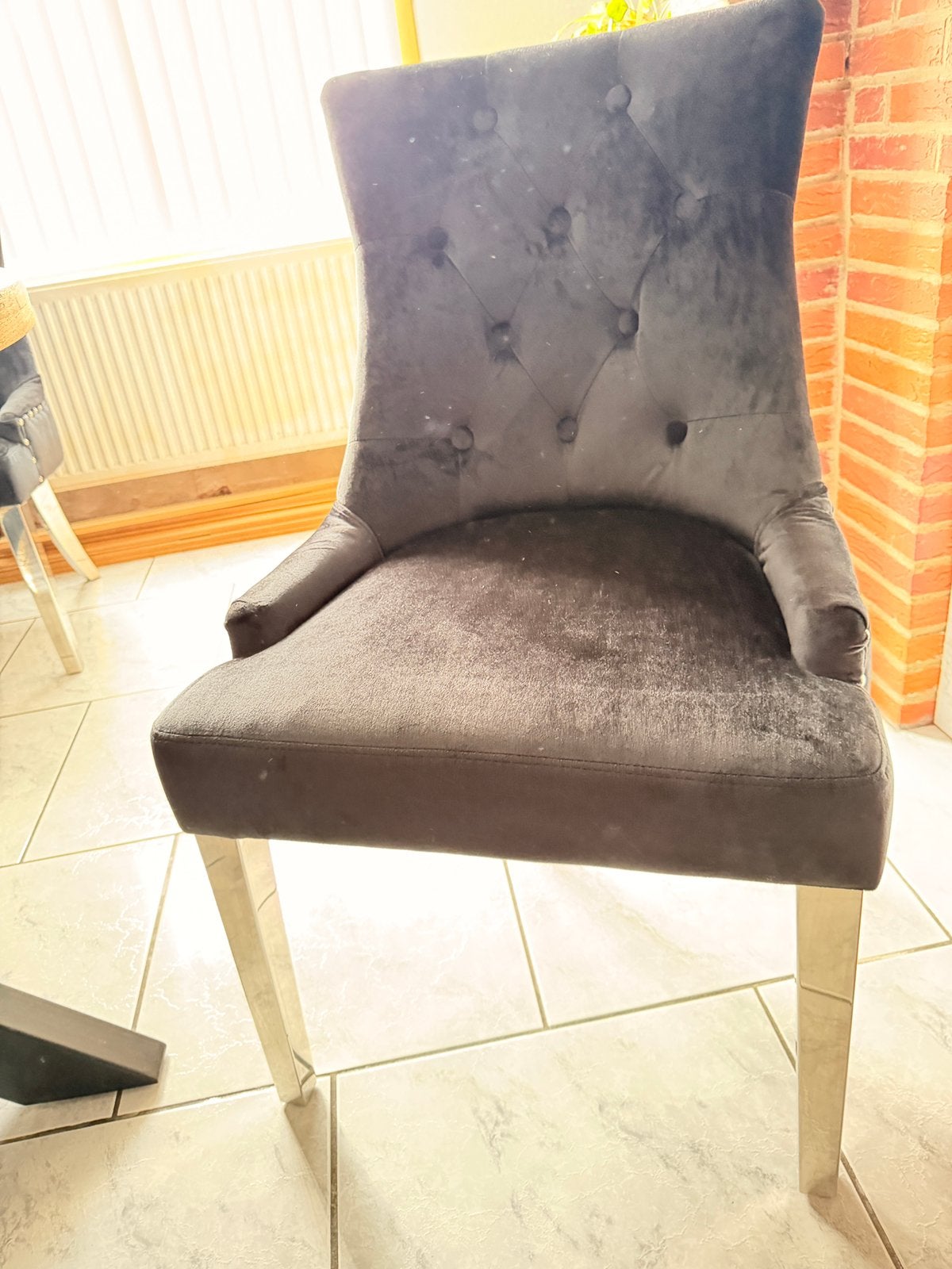Chaise de salle à manger, Tissus, Contemporain/Baroque, Comme neuf, Enlèvement
