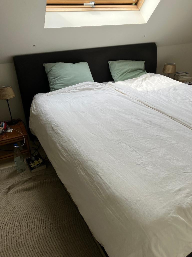Kingsize bed Boxspring SwissSense Zwart, Huis en Inrichting, Ophalen, Gebruikt, Tweepersoons, Tijdloos