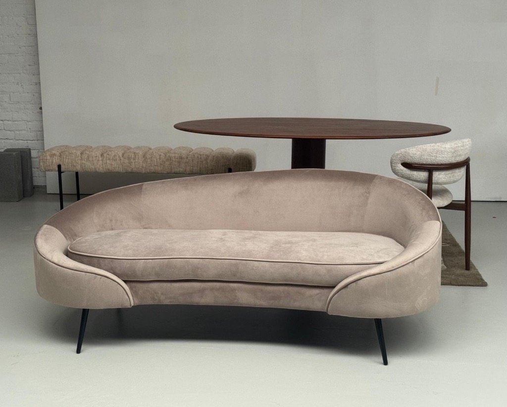 Canapé 3 Places Design en Velours, Maison & Meubles, Design, Banc droit, Enlèvement, Tissus