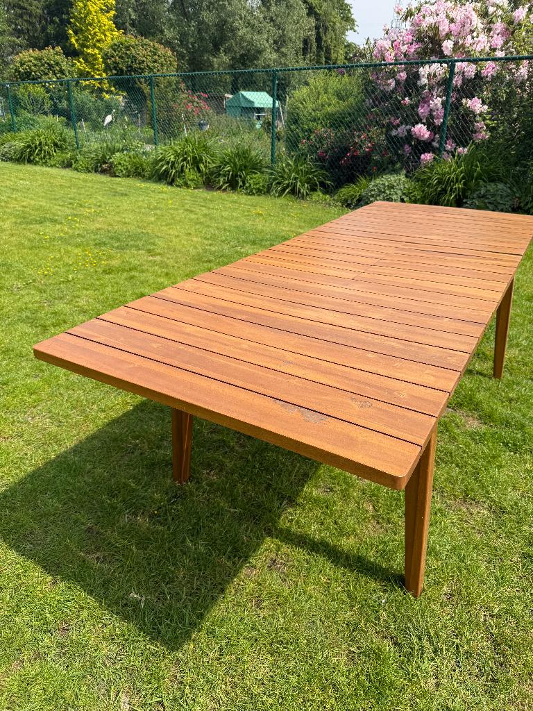 Houten tuintafel uitschuifbaar 180/240 cm - Maisons Du Monde, Tuin en Terras, Ophalen, Gebruikt, Rechthoekig, Hout