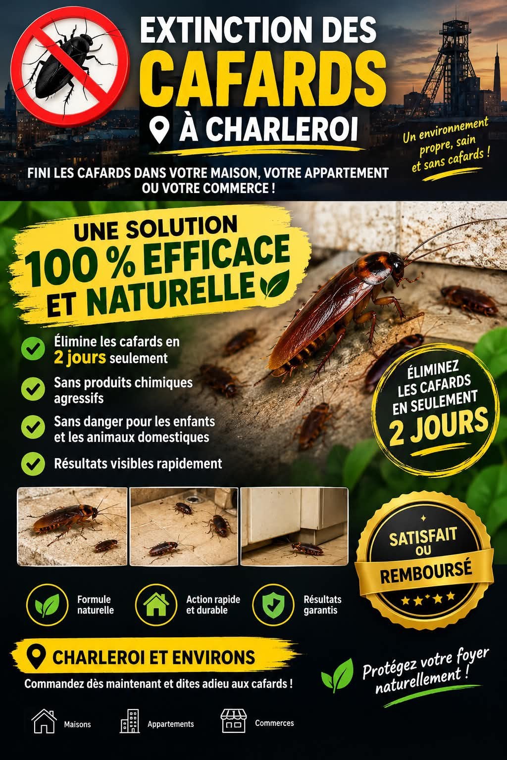 Une solution 100 % efficace et naturelle. Éliminez les, Enlèvement ou Envoi, Comme neuf