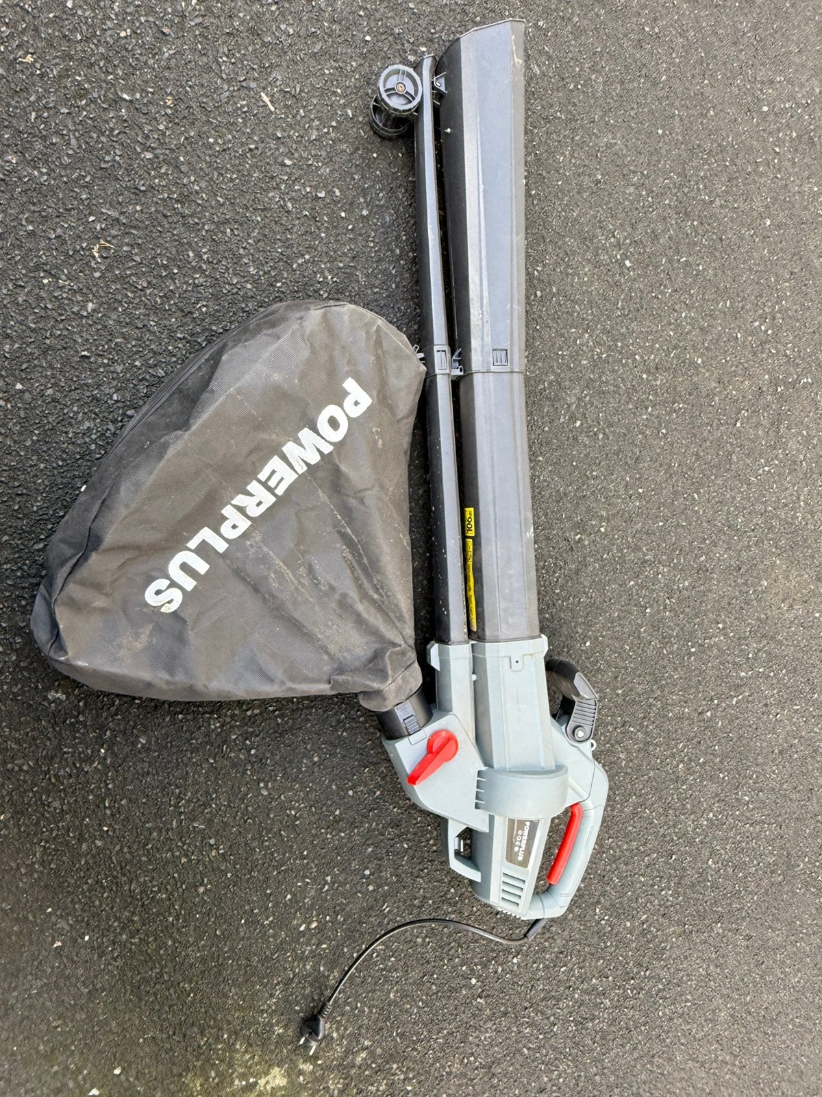 Powerplus bladblazer / bladzuiger 3300W met opvangzak, Tuin en Terras, Gebruikt, Handgedragen, Ophalen of Verzenden, Met opvangzak