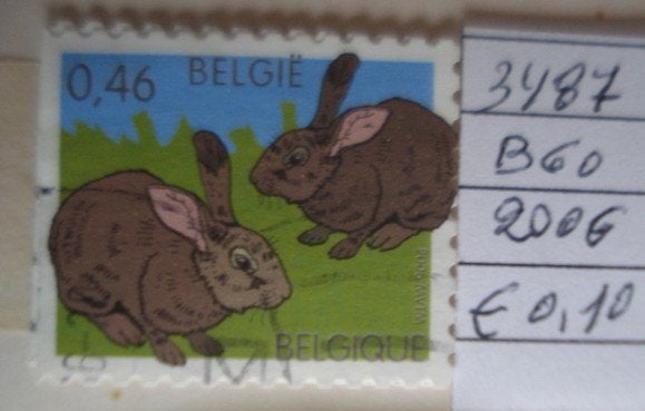 België nr. 3487 (O), Verzenden, Gestempeld, Gestempeld