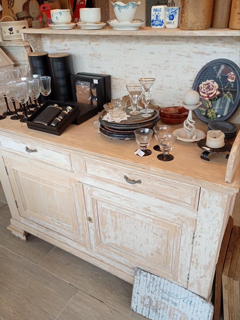 Landelijke kast, stijl shabby chique, wit/beige, Huis en Inrichting, Ophalen, Gebruikt, Shabby chic, 25 tot 50 cm