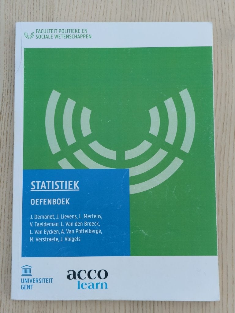 Statistiek oefenboek, Enlèvement ou Envoi, Utilisé, Enseignement supérieur, Acco
