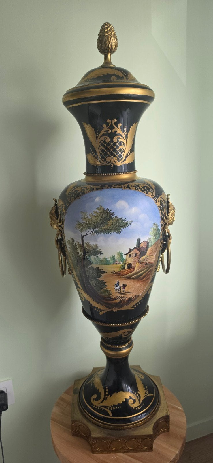 Monumentale Sèvres-stijl porseleinen vaas met brons – 100 cm, Antiek en Kunst, Ophalen