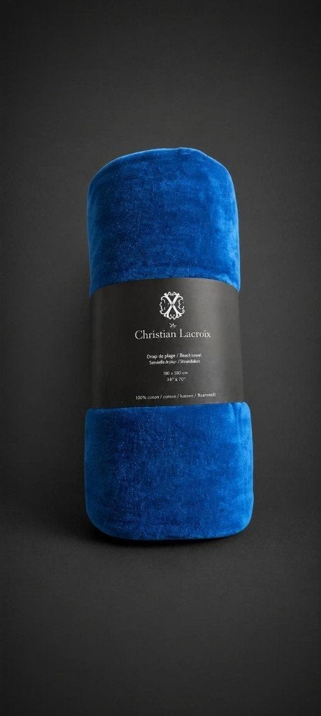 Drap de plage Christian Lacroix., Maison & Meubles, Enlèvement, Neuf, Bleu, Drap de bain