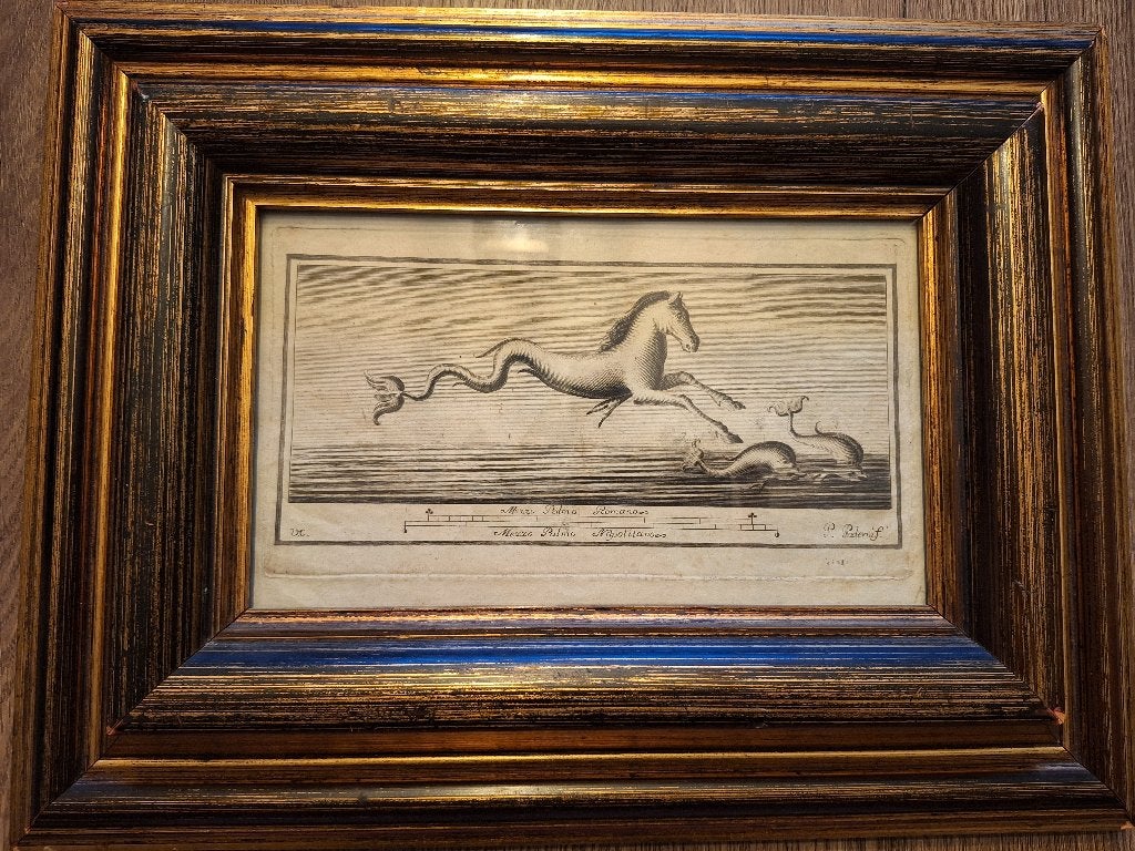 Gravure cuivre XVIIIe siècle — Herculanum - fantasy maritime, Enlèvement ou Envoi