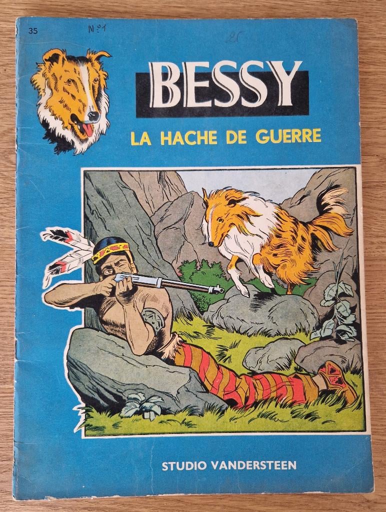 Bessy - La hache de guerre -35(1962) Strip, Boeken, Eén stripboek, Ophalen of Verzenden, Gelezen