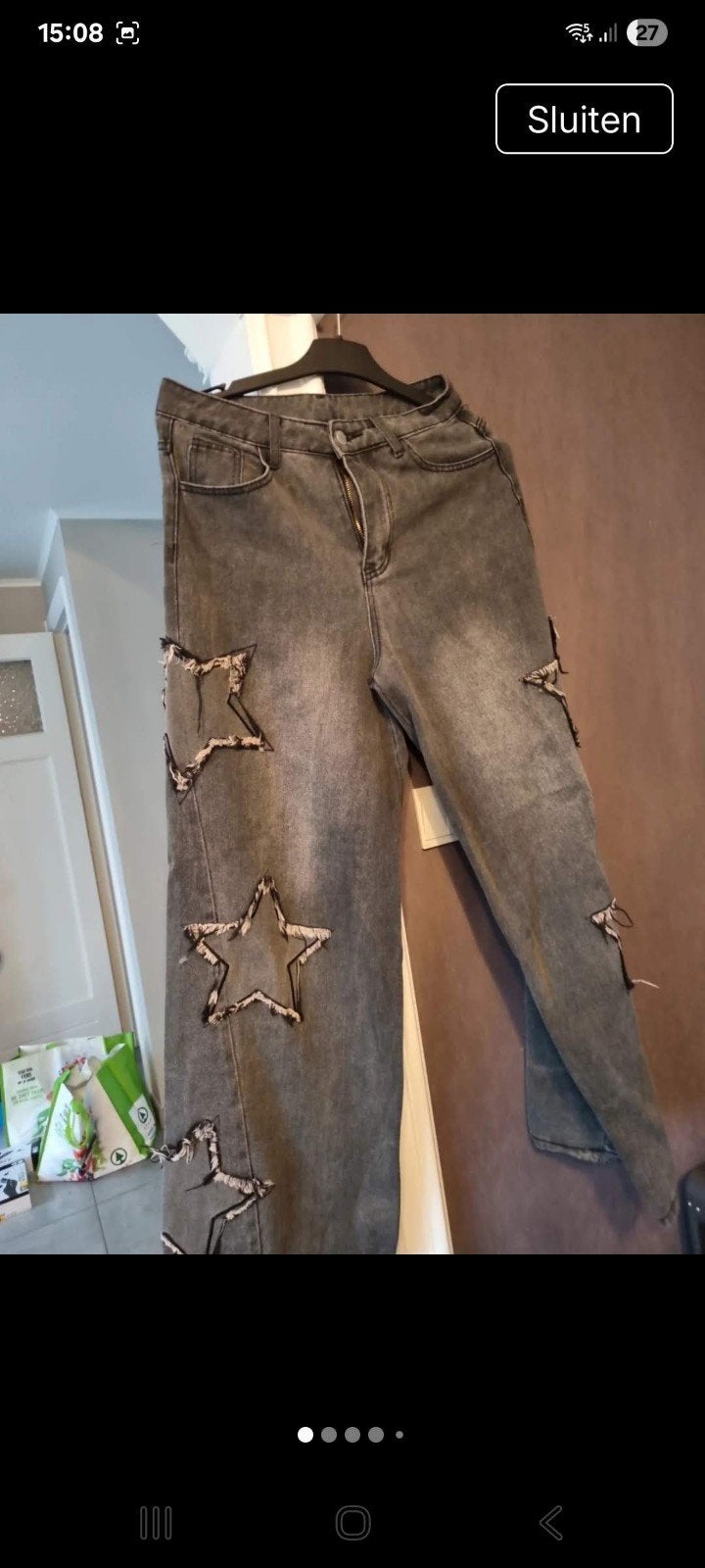 Jeans broek met sterretjes, Ophalen of Verzenden