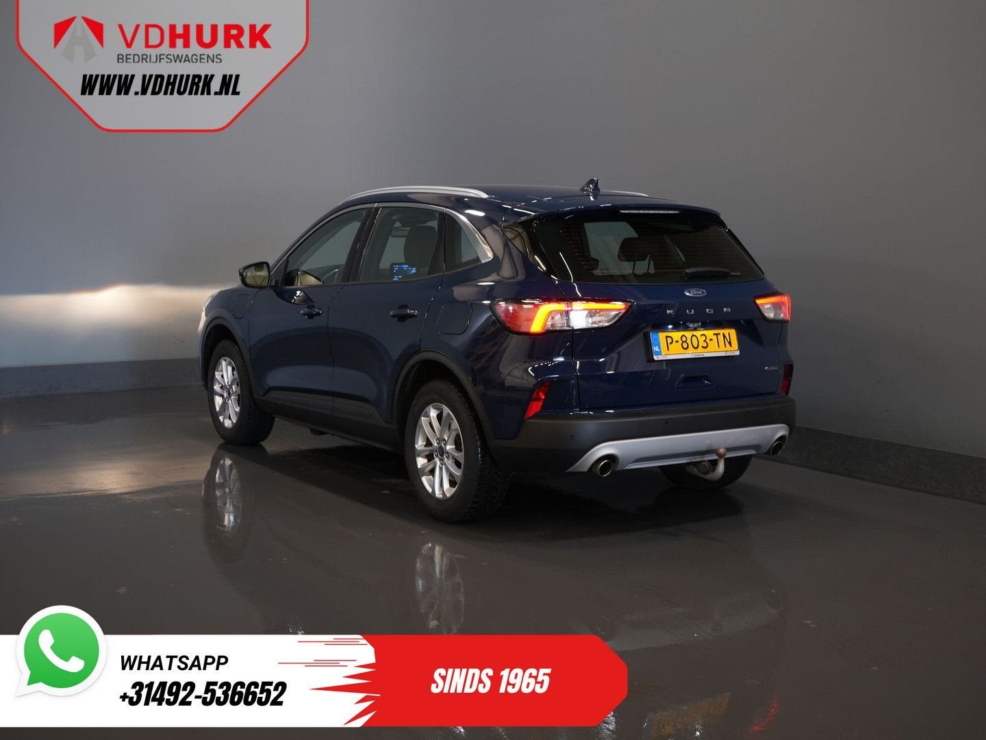 Ford Kuga 2.5 PHEV 225 pk Titanium LED/ Carplay/ Virtual Coc, Automaat, 14 kWh, Blauw, Hybride Elektrisch/Benzine