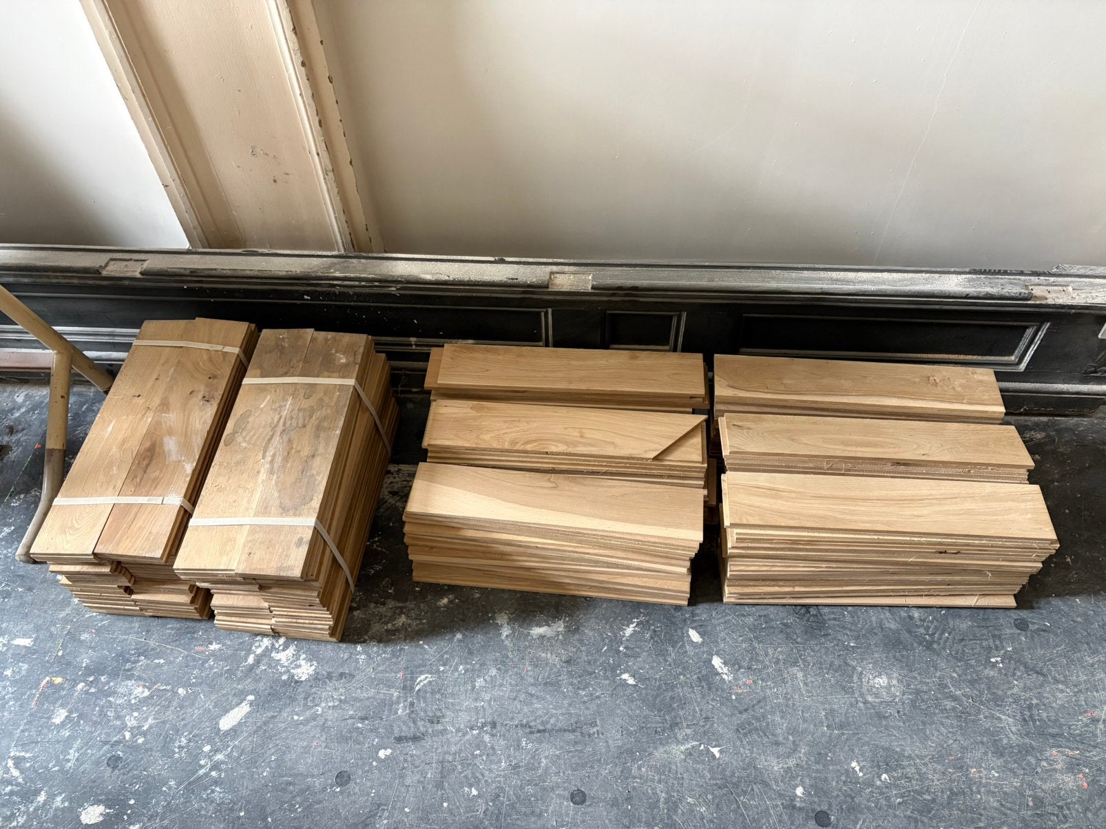 Massief eikenhouten parketplanken - nieuw, Nieuw, 10 m² of meer, Hout, Ophalen