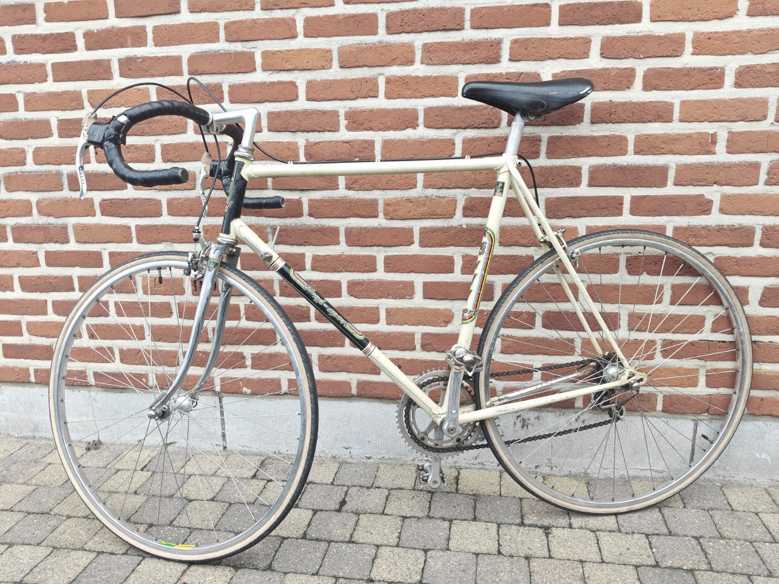 Italiaans retro koersfoets, mavic wielen , campagnolo, Fietsen en Brommers, Ophalen