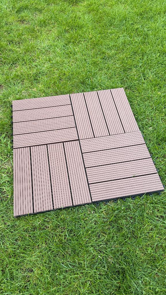 Dalles de terrasse WPC tectake — NOUVEAU — Bertem, Jardin & Terrasse, Terrasses, Enlèvement, Neuf, Autres matériaux