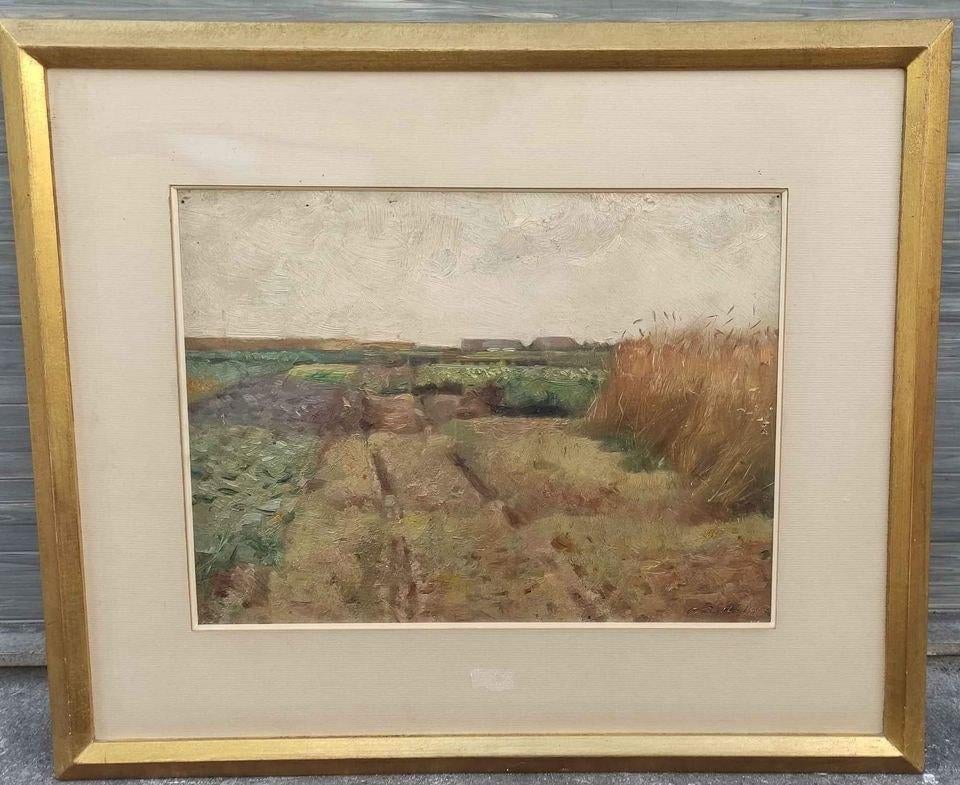 Huile sur panneau paysage signe Franz gailliard, Antiquités & Art, Art | Peinture | Classique, Enlèvement ou Envoi