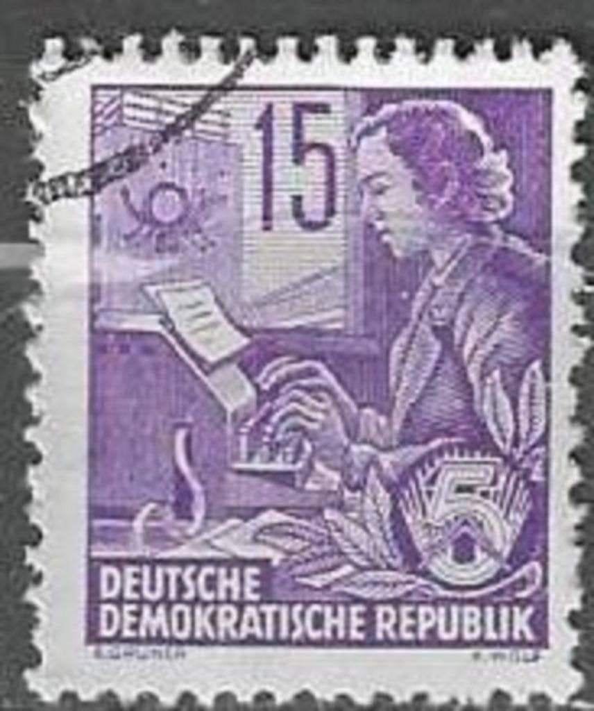 Allemagne DDR 1954 - Yvert 153A - Plan quinquennal (ST), Envoi, RDA, Affranchi