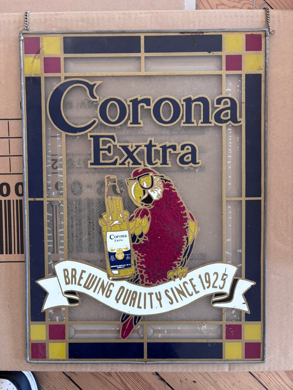 Reclame Corona, Ophalen, Gebruikt, Reclamebord, Plaat of Schild