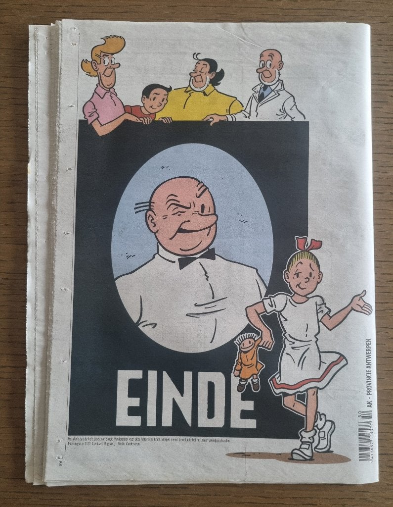 Suske & Wiske krant journal newspaper Het Nieuwsblad, Boeken, Stripverhalen, Verzenden, Zo goed als nieuw, Willy Vandersteen