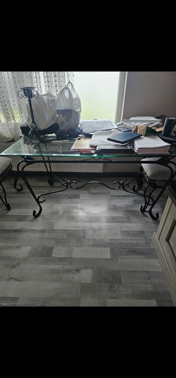table fer forgé avec 4 chaises  comme  neuf, Maison & Meubles, Enlèvement