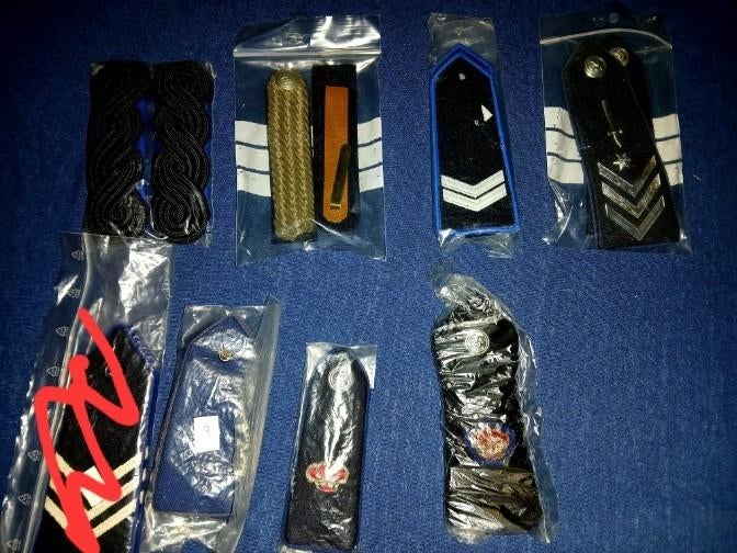Lot de paire de grade de la police communale, Collections, Enlèvement ou Envoi